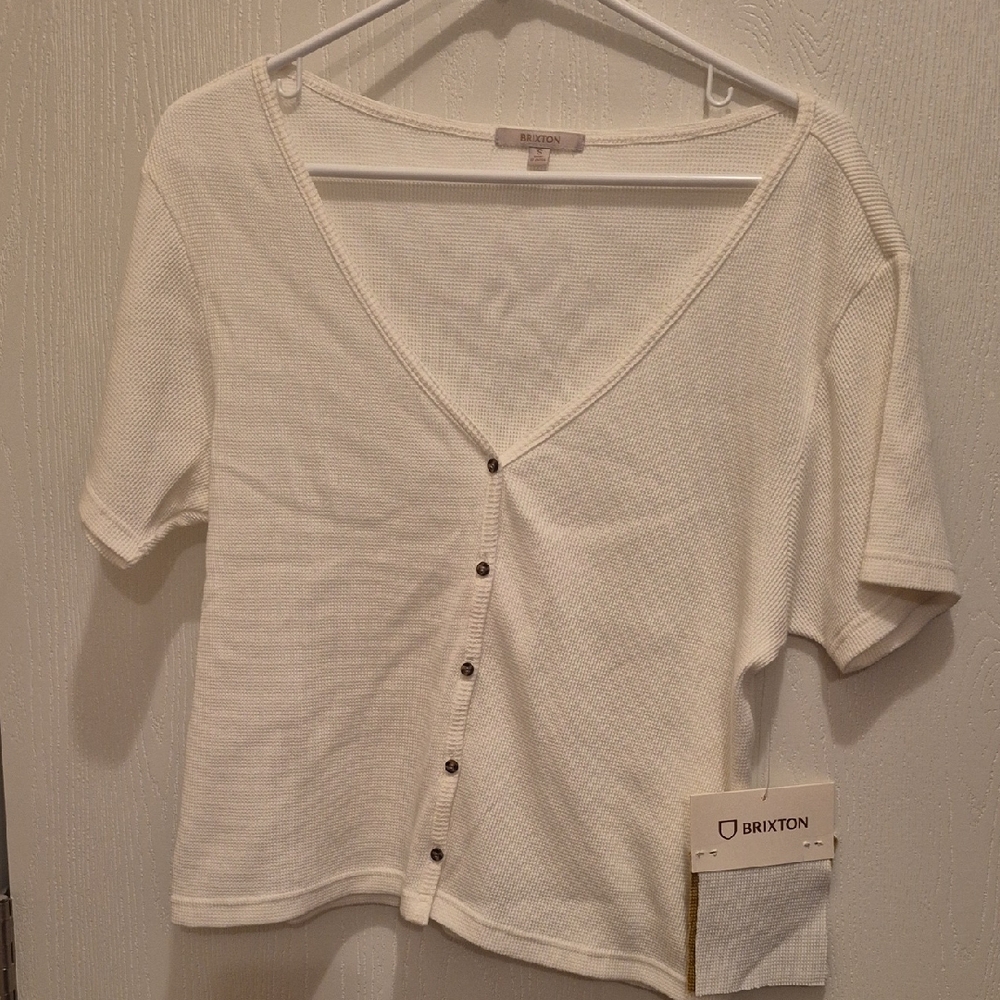 Brixton Women's White Button-Down Shirt